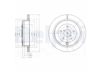 Fren Disk Ayna Arka Sağ ve Sol DELPHI BG4267  26700XA00A 26700-XA00A