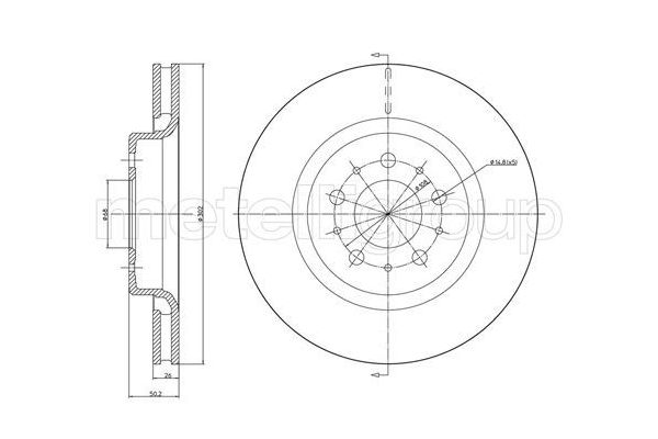 Fren Disk Ayna Ön Sağ ve Sol Volvo S70 Sedan (12.1996->)  PSA ORJINAL 2307.70