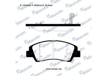 Fren Disk Balata Ön MANDO RMPH54  58101B4A00 58101B4A05 58101B4A06 58101B9A30 58101B9A70 58101B9A75