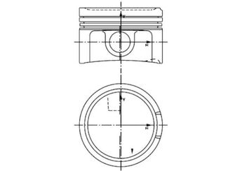 Piston (81.01MM-STD)   KOLBENSCHMIDT 40434600  6B107065F 6B107065N 6B107103 06B 107 065 N 6B107099R 06B 107 099 R