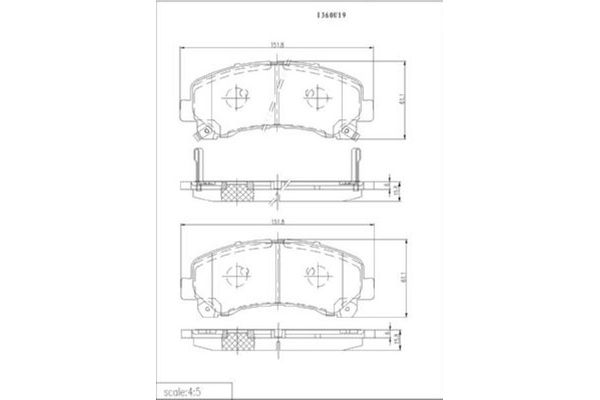 Fren Disk Balata Ön Isuzu D-Max (06.2012->)  BRAXIS AB0534