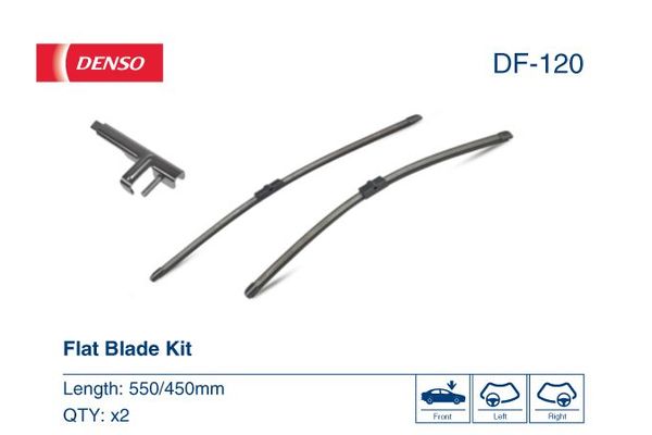 Silecek Süpürgesi Ön  550/450 mm - 22/18 inç DENSO DF-120
