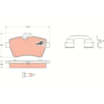 Fren Disk Balata Ön Mercedes A -Serisi (BM 169)(06.2004->)  MERCEDES ORJINAL A1694202020