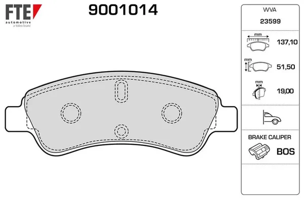 Fren Disk Balata Ön Citroen C4 Coupe (06.2004->)  FTE 9001014
