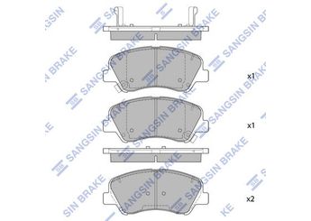 Fren Disk Balata Ön SANGSIN SP1399A  58101C8A50 58101C8A60 581011RA05 581011WA05 58101C8A00 58101H6A15 58101H8A58 58101H9A10
