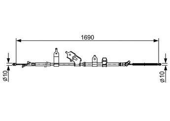 El Fren Teli Arka Sağ BOSCH 1 987 482 443  4642052210 4642052210 4642052210 4642052210