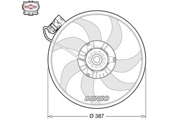 Radyatör Fan ve Motoru  DENSO DER20017  13208239 1341388