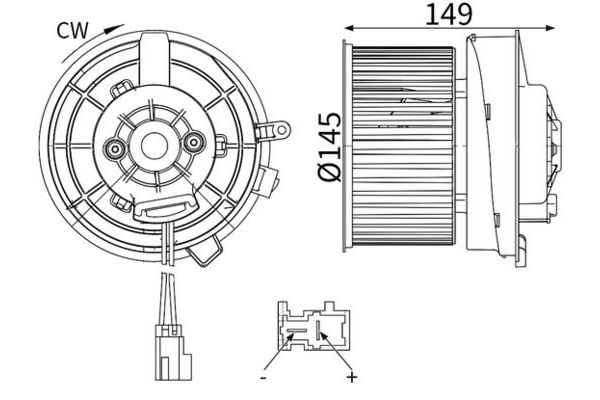 Kalorifer Motoru  MAHLE AB 435 000S