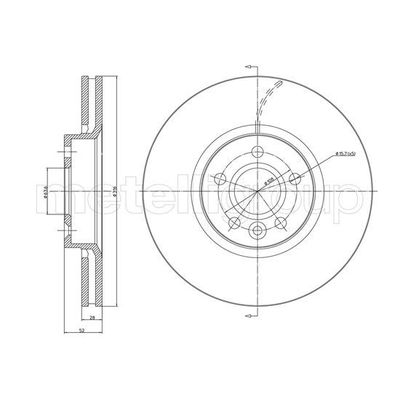 Fren Disk Ayna Ön Sağ ve Sol Volvo XC70 (04.2007->)  CIFAM 800-1181C