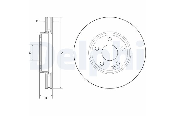 Fren Disk Ayna Ön Sağ ve Sol Mercedes GLA -Serisi (BM 156)(03.2014->)  DELPHI BG4788C