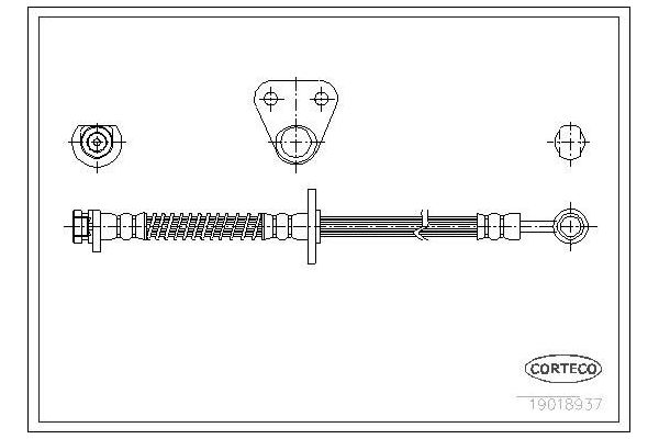 Fren Hortumu Ön Sağ veya Sol MGA 51898