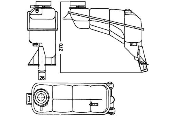 Radyatör Yedek Su Deposu  Mercedes E -Serisi S.Wagon (BM 210)(09.1997->)  MAHLE CRT 117 000S