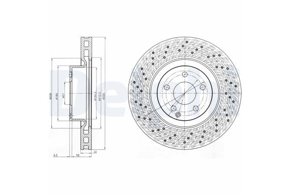 Fren Disk Ayna Ön Sağ ve Sol BMW 5 Serisi Touring (G31)(2017->)  DELPHI BG9093C