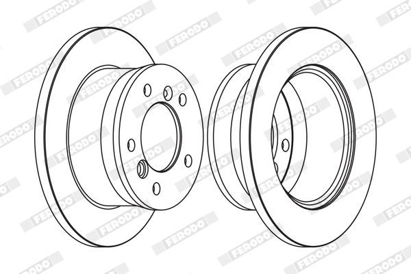 Fren Disk Ayna Arka Sağ ve Sol Peugeot Boxer (335) P.Van, Camlı (H2) Aks:3450mm (2007->)  FERODO FCR229A