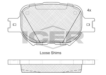 Fren Disk Balata Ön MAGNETI MARELLI 323700017000  446513030 0446513030 446520500 0446520500 446520570 0446520570 446532220 0446532220 44652B010 044652B010 44652B030 044652B030 44652B040 044652B040 23526