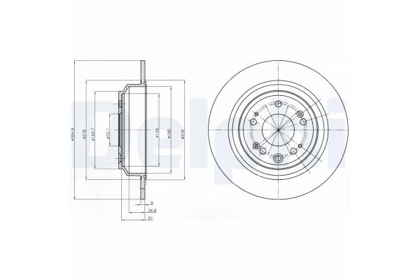 Fren Disk Ayna Arka Sağ ve Sol Honda Accord (CU)(06.2008->)  DELPHI BG4196C