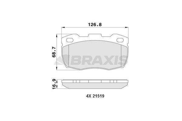 Fren Disk Balata Ön Land Rover Defender (LD)(10.2002->)  BRAXIS AA0165
