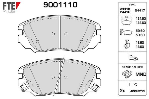 Fren Disk Balata Ön FTE 9001110