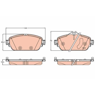 Fren Disk Balata Ön TRW GDB2070
