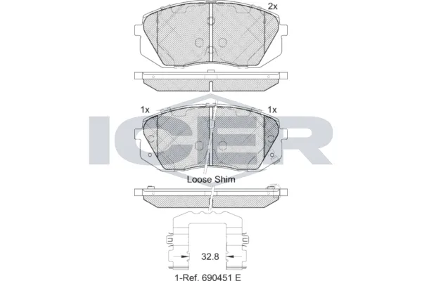 Fren Disk Balata Ön Kia Optima (JF)(2015->)  KALE BALATA 25205 175 05 ANS