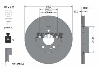 Fren Disk Ayna Arka Sağ ve Sol BOSCH 0 986 479 H50  A0004231812 4231812 0004231812