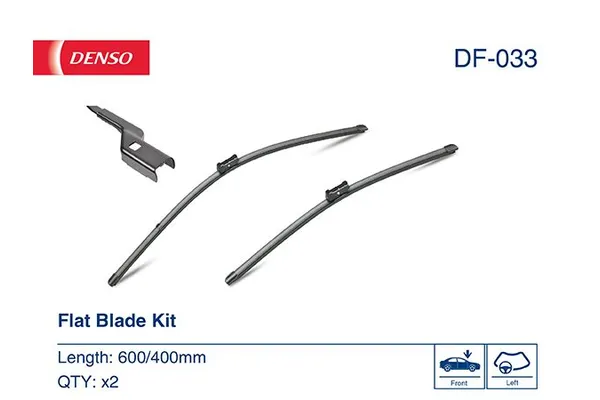 Silecek Süpürgesi Ön  600/400 mm - 24/16 inç Seat Exeo Sedan (3R2)(12.2008->)  DENSO DF-033