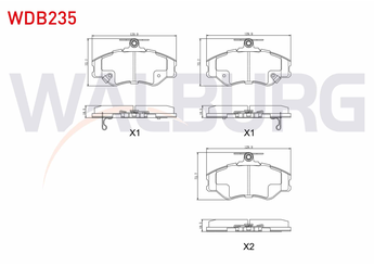 Fren Disk Balata Ön WALBURG WDB235  