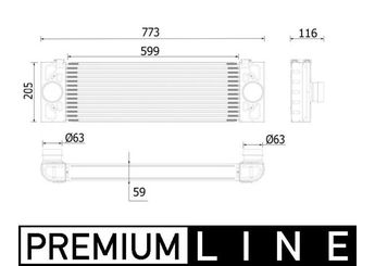 Turbo Radyatörü  MAHLE CI 543 000P  8C169L440CA 8C16 9L440 CA 4851182 4967772 8C169L440BA 8C169L440BB