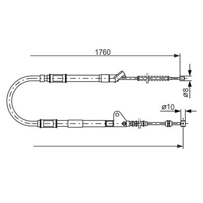El Fren Teli Arka Sağ Toyota Avensis Combi SW (T22)(1998->)  BOSCH 1 987 477 541