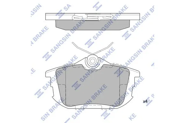 Fren Disk Balata Arka Volvo V40 S.Wagon [Combi] (09.1995->)  SANGSIN SP1531