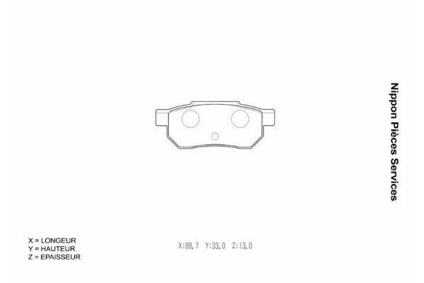 Fren Disk Balata Arka Nissan Terrano (WD21)(12.1987->)  MANDO MBF015531