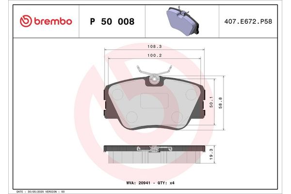 Fren Disk Balata Ön BREMBO P 50 008