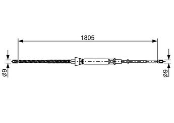 El Fren Teli Arka Sağ veya Sol BOSCH 1 987 482 646  1987482646 6Q7609721B 6Q7 609 721 B 6Q7609721D 6Q7 609 721 D