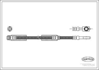 Fren Hortumu Ön Sağ veya Sol OSSCA BRSFH16038  8N0611707A