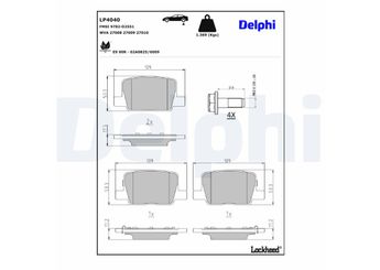 Fren Disk Balata Arka DELPHI LP4040  80011409