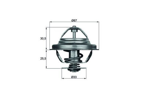 Termostat 71 °C  BMW 3 Serisi Sedan/Coupe (E30)(1982->)  MAHLE TX 27 71D