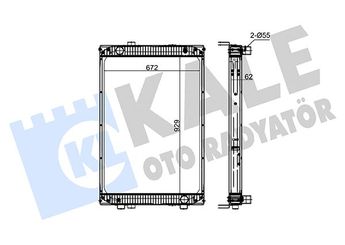 Su Radyatörü  KALE 255500  96417876 16N0038064AC 16N00 38064 AC