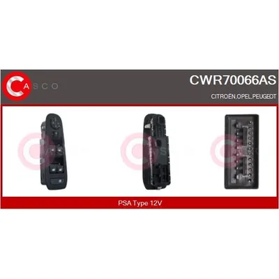 Cam Açma Düğmesi Ön Sol Opel Corsa F / Corsa-e F (2019->)  PSA ORJINAL 96788264ZD