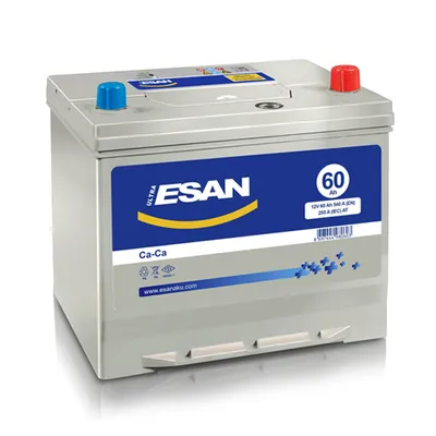 Akü (12V - 60 AH) D23 (230×173×222) Asya  ESAN 50601100103