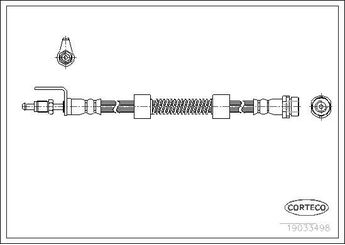 Fren Hortumu Ön Sağ veya Sol OTOZONE FHO3009  2T142078AG 4447381 1480524 2T142078AC 2T142078AD 2T142078AE 2T142078AF 4370932 4401218 4426034 4432391 7T162078AA
