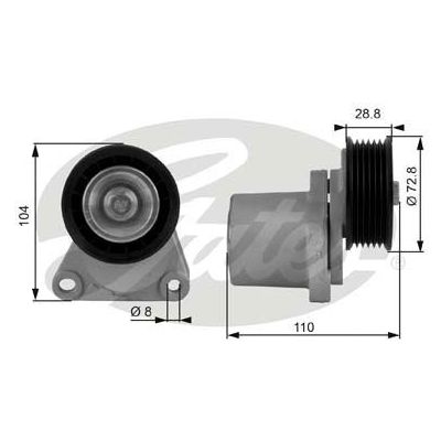 Vantilatör Kayış Gergi Rulmanı  Ford Transit Kamyonet (TT9)(2006->)  GATES T38204