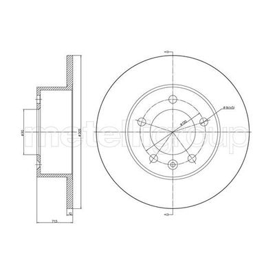 Fren Disk Ayna Arka Sağ ve Sol Renault Master III Kamyonet / Şasi - Çift Kabin (06.2010->)  METELLI 23-1287C