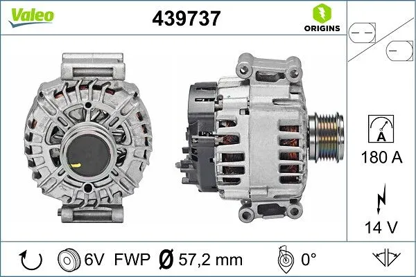 Alternatör  Cupra Ateca (KHP/KBP)(08.2020->)  VALEO 439737