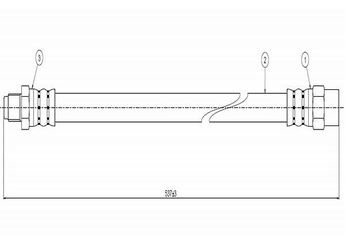 Fren Hortumu Arka Sağ veya Sol CAVO C900 212A  A6384282135 6384281035 6384282135