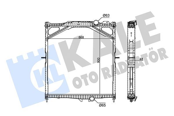 Su Radyatörü  Mercedes Vito Kombi 4x4 (639)(06.2003->)  KALE 349285