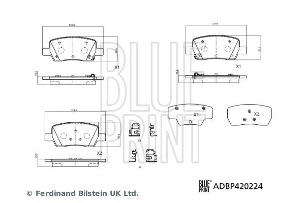 Fren Disk Balata Arka Hyundai Santa Fe (TM)(10.2020->)  BLUE PRINT ADBP420224