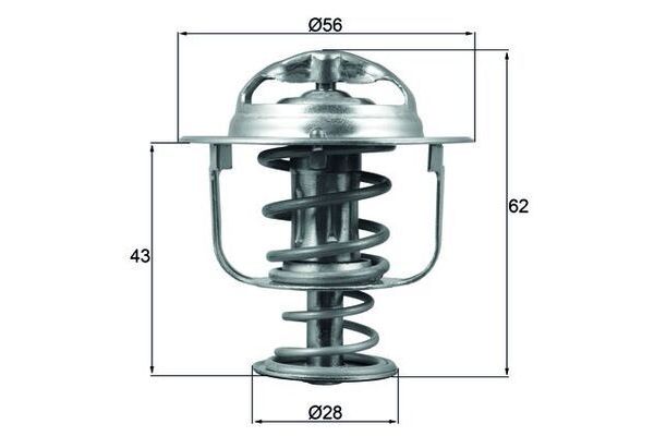 Termostat  Renault Master II Tip 2 Maxi P.Van (04.2004->)  MAHLE TX 197 71D