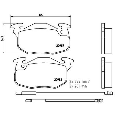 Fren Disk Balata Ön Peugeot 306 3/5 Kapı (S1)(06.1996->)  BREMBO P 61 099