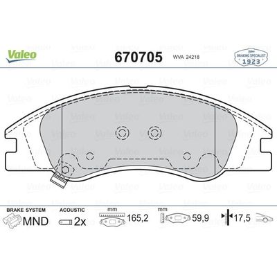 Fren Disk Balata Ön Kia Cerato Coupe (TD)(2011->)  VALEO 670705