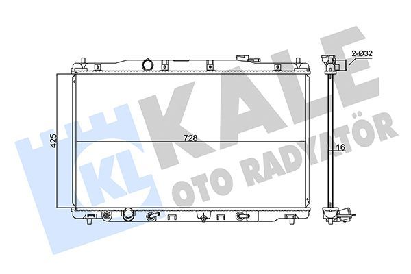 Su Radyatörü  BMW 5 Serisi Gran Turismo (F07)(11.2009->)  KALE 347740